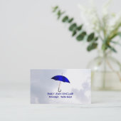 Blue Umbrella on Clouds, Meteorologe Visitenkarte (Stehend Vorderseite)