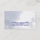 Blue Umbrella on Clouds, Meteorologe Visitenkarte (Rückseite)