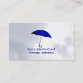 Blue Umbrella on Clouds, Meteorologe Visitenkarte (Vorderseite)