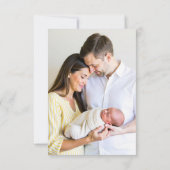 Blue Umbrella Sprinkle Baby Dusche Danke Karte (Rückseite)