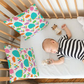 Blue Umbrellas with Clouds and Raindrops Kissen