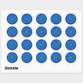 Blue und Aqua Mandala Sticker (Blatt)