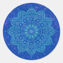 Blue und Aqua Mandala Sticker