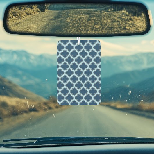 Blue und Baby Blue Trellis, Lattice, Quatrefolie Autolufterfrischer
