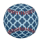 Blue und Baby Blue Trellis, Lattice, Quatrefolie Baseball (Rückseite)