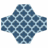Blue und Baby Blue Trellis, Lattice, Quatrefolie Fußball (Flach)