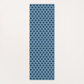 Blue und Baby Blue Trellis, Lattice, Quatrefolie Yogamatte (Rückseite)