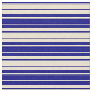 Blue und Beige Lines Stoff