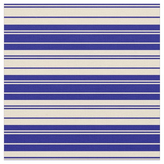 Blue und Beige Lines Stoff (Nahaufnahme)