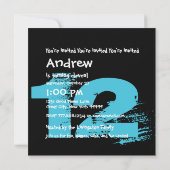 BLUE und BLACK 11. Geburtstagsparty 12 Jahre alt V Einladung (Rückseite)