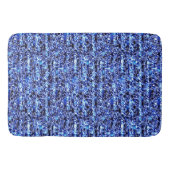 Blue und Black Cheetah Print Bath Mat Badematte (Vorderseite)