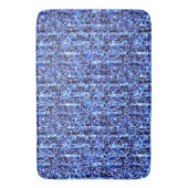 Blue und Black Cheetah Print Bath Mat Badematte (Vorderseite Vertikal)