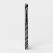 Blue und Black Diagonal Streifen Case-Mate iPhone Hülle (Hinten/Links)