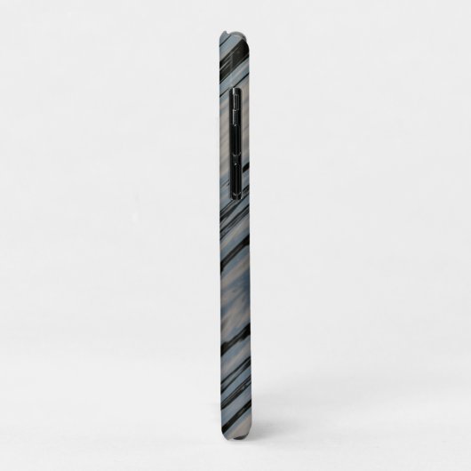 Blue und Black Diagonal Streifen Case-Mate iPhone Hülle (Hinten/Links)