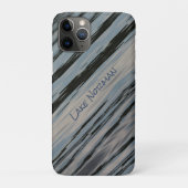 Blue und Black Diagonal Streifen Case-Mate iPhone Hülle (Rückseite)