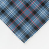Blue und Black Kariert Fitzgerald Tartan Fleecedecke (Ecke)