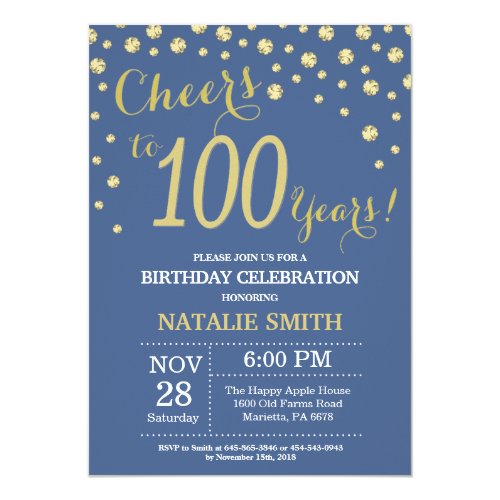 Einladungen Zum 100 Geburtstag Meine Einladungskarten De
