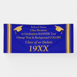 Blue und Gold Abschluss oder Class Wiedersehen Ban Banner