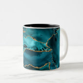 Blue und Gold Agate Zweifarbige Tasse (VorderseiteRechts)