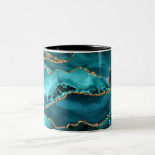 Blue und Gold Agate Zweifarbige Tasse (Mittel)