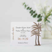 Blue und Gold Compass Rose Wedding Save the Date (Stehend Vorderseite)