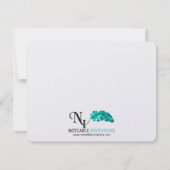 Blue und Gold Compass Rose Wedding Save the Date (Rückseite)