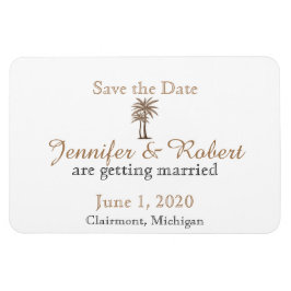 Blue und Gold Compass Rose Wedding Save the Date Magnet