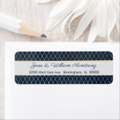 Blue und Gold Custom Address Labels (Insitu)