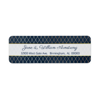 Blue und Gold Custom Address Labels