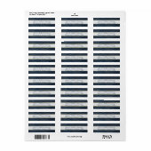 Blue und Gold Custom Address Labels (Vorne)
