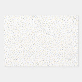 Blue und Gold Dots Geschenkpapier Set (Vorderseite 2)