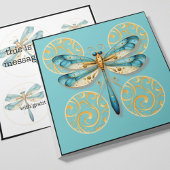 Blue und Gold Dragonfly mit Grenzen Einladung