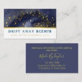 Blue und Gold handgefertigte Bademäntel Seife Visitenkarte (Vorne/Hinten)