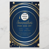 Blue und Gold Luxy Prom Absenden Flyer (Vorne)