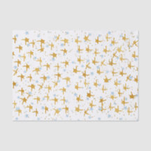 Blue und Gold Stars Confetti Tissue Paper