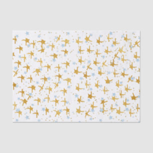 Blue und Gold Stars Confetti Tissue Paper Seidenpapier