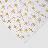Blue und Gold Stars Confetti Tissue Paper Seidenpapier (Ausschnitt)