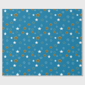 Blue und Gold Stars Geschenkwrap Geschenkpapier (Flach)
