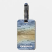 Blue und Gold Wedding speichern das Datum Gepäckanhänger (Rückseite vertikal)