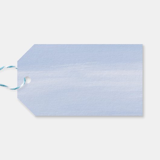 Blue und Gray Bouquet auf Blue Background Geschenkanhänger (Rückseite Horizontal)