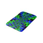 Blue und Green Psychedelic Art Bath Mat Badematte (Schrägansicht)