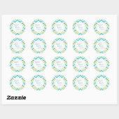 Blue und Green Zickzack Fevor Sticker (Blatt)