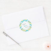Blue und Green Zickzack Fevor Sticker (Umschlag)