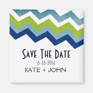 Blue und Green Zig Zag Magnet