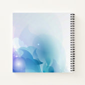 Blue und Lila Floral Wedbook Notizblock (Rückseite)