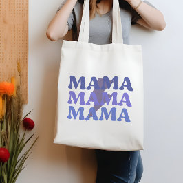 Blue und Lila Mama Mama Mama Quote Tote Bag Tragetasche