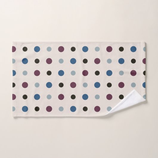 Blue und Magenta Dots Badhandtuch Set (Handtuch)