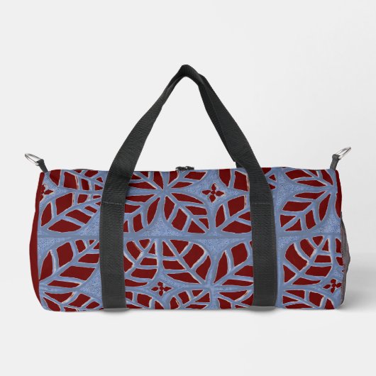 Blue und Maroon-Duffle Duffle Bag (Vorderseite)
