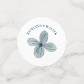 Blue und Orange Blume Hochzeitstisch Confetti Konfetti (Klein Vorderseite)