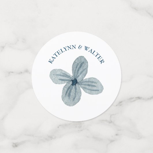 Blue und Orange Blume Hochzeitstisch Confetti Konfetti (Klein Vorderseite)